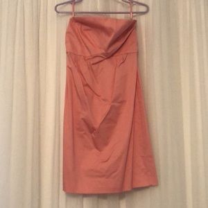 Strapless pink dress